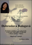 DOBROSLAVA BALOGOVÁ